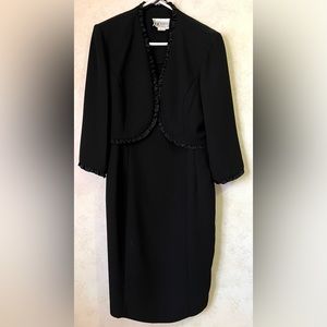 S.L. Fashions: 2 piece outfit/ dress with jacket. Size 14